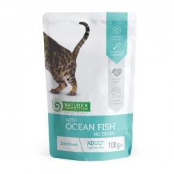NATURE'S PROTECTION ADULT CAT GRAIN FREE OCEAN FISH "STERILISED" 100G